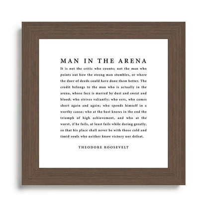 The Man In The Arena, Theodore Roosevelt Framed Art Print Gallery Image 57