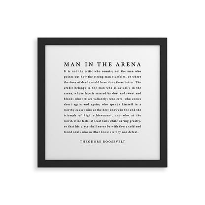The Man In The Arena, Theodore Roosevelt Framed Art Print Gallery Image 50