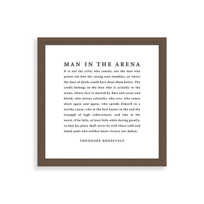 The Man In The Arena, Theodore Roosevelt Framed Art Print Gallery Image 60