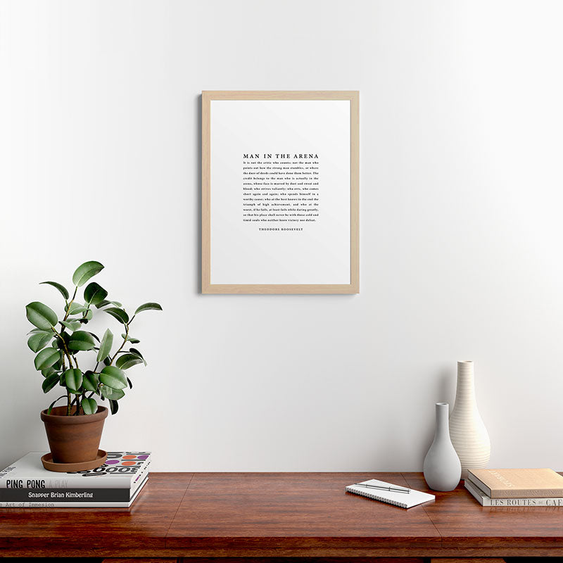 The Man In The Arena, Theodore Roosevelt Framed Art Print Gallery Image 64