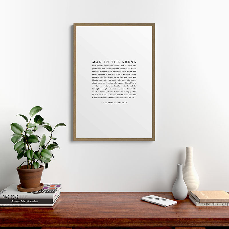 The Man In The Arena, Theodore Roosevelt Framed Art Print Gallery Image 18