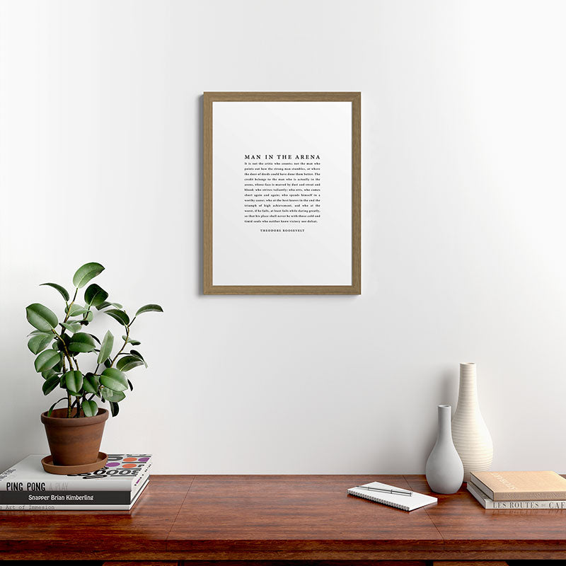 The Man In The Arena, Theodore Roosevelt Framed Art Print Gallery Image 54