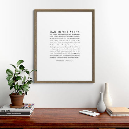 The Man In The Arena, Theodore Roosevelt Framed Art Print Gallery Image 58