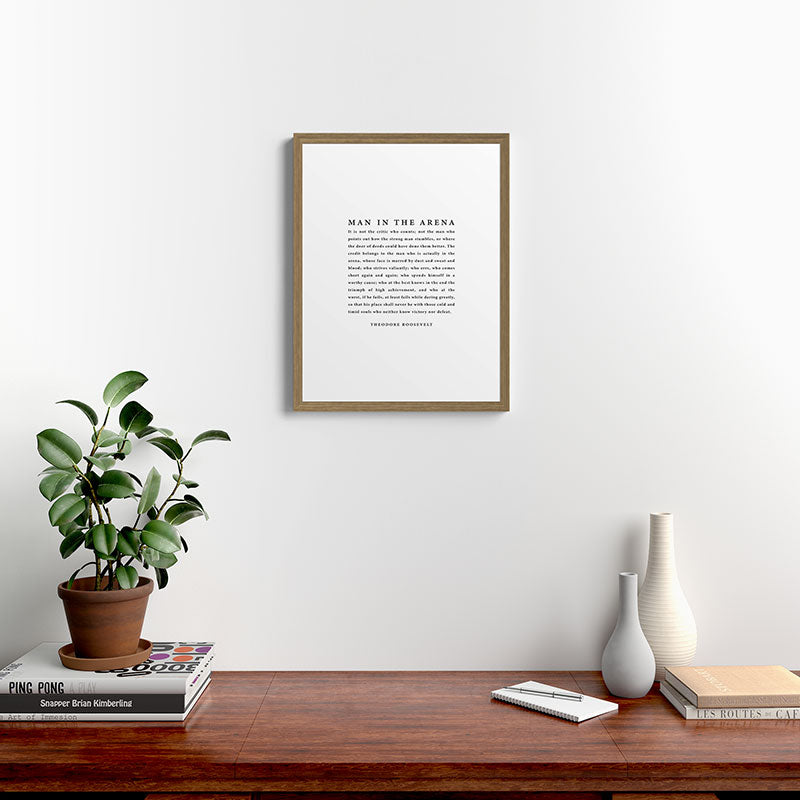 The Man In The Arena, Theodore Roosevelt Framed Art Print Gallery Image 16