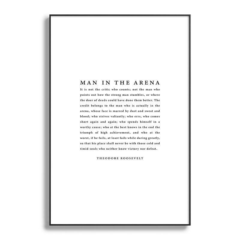 The Man In The Arena, Theodore Roosevelt Framed Art Print Gallery Image 119
