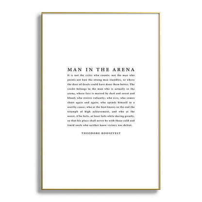 The Man In The Arena, Theodore Roosevelt Framed Art Print Gallery Image 128