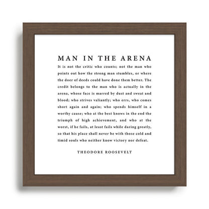 The Man In The Arena, Theodore Roosevelt Framed Art Print Gallery Image 13