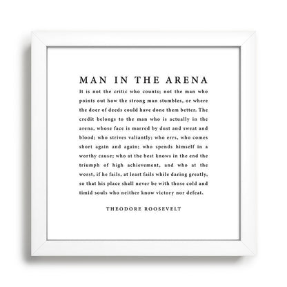 The Man In The Arena, Theodore Roosevelt Framed Art Print Gallery Image 35