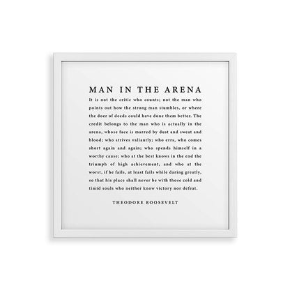 The Man In The Arena, Theodore Roosevelt Framed Art Print Gallery Image 38