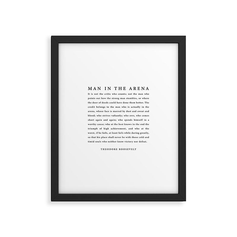 The Man In The Arena, Theodore Roosevelt Framed Art Print Gallery Image 5