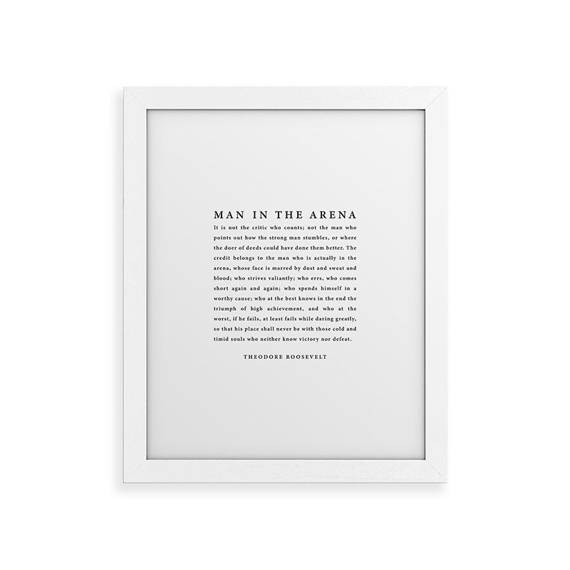 The Man In The Arena, Theodore Roosevelt Framed Art Print Gallery Image 74