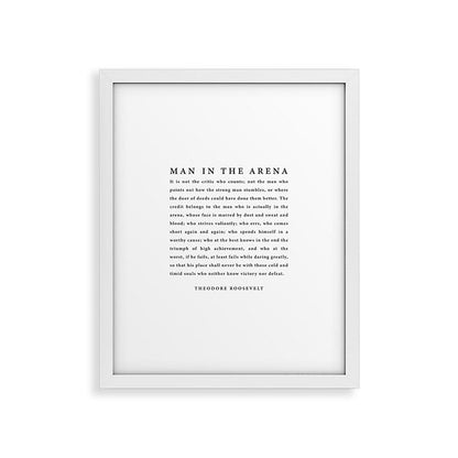 The Man In The Arena, Theodore Roosevelt Framed Art Print Gallery Image 31