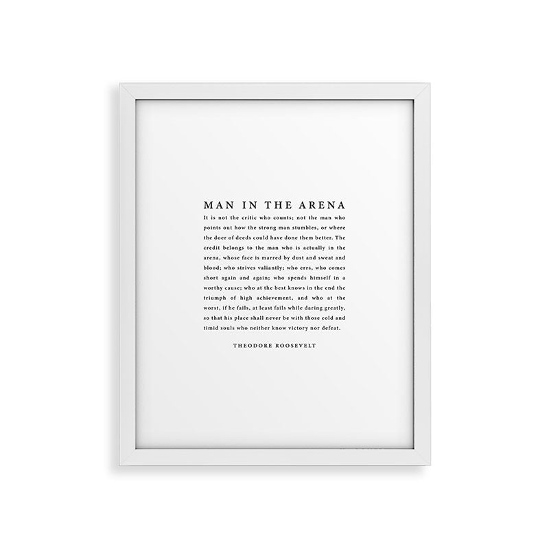 The Man In The Arena, Theodore Roosevelt Framed Art Print Gallery Image 30