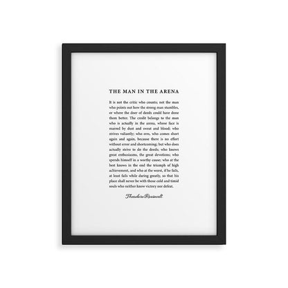 The Man In The Arena Framed Art Print Gallery Image 1