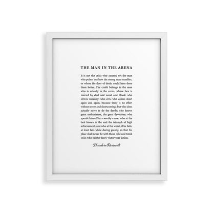 The Man In The Arena Framed Art Print Gallery Image 31