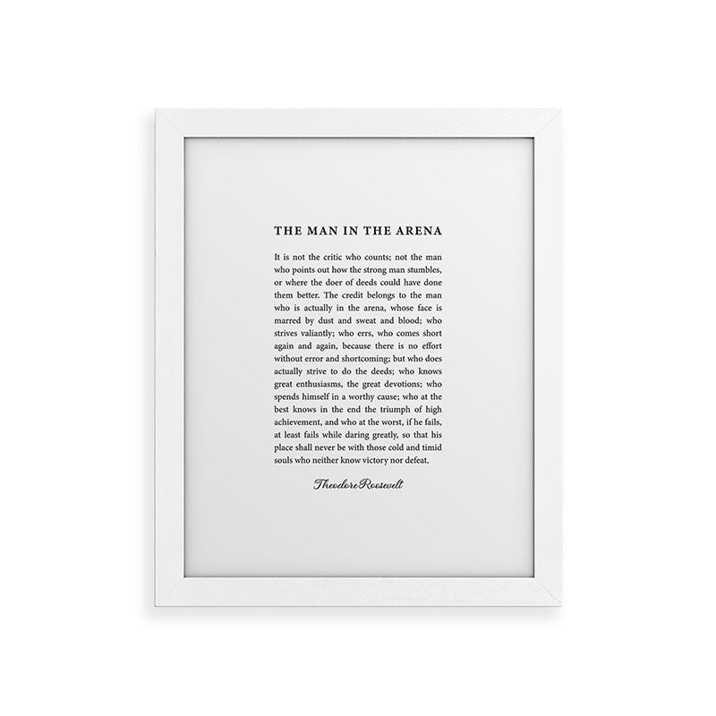The Man In The Arena Framed Art Print Gallery Image 70