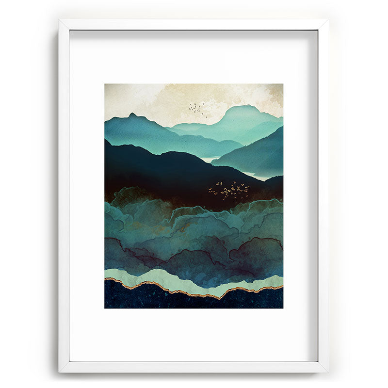 Indigo Mountains Framed Art Print Gallery Image 108