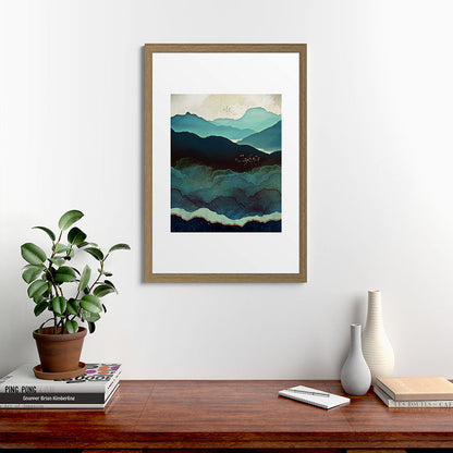 Indigo Mountains Framed Art Print Gallery Image 56