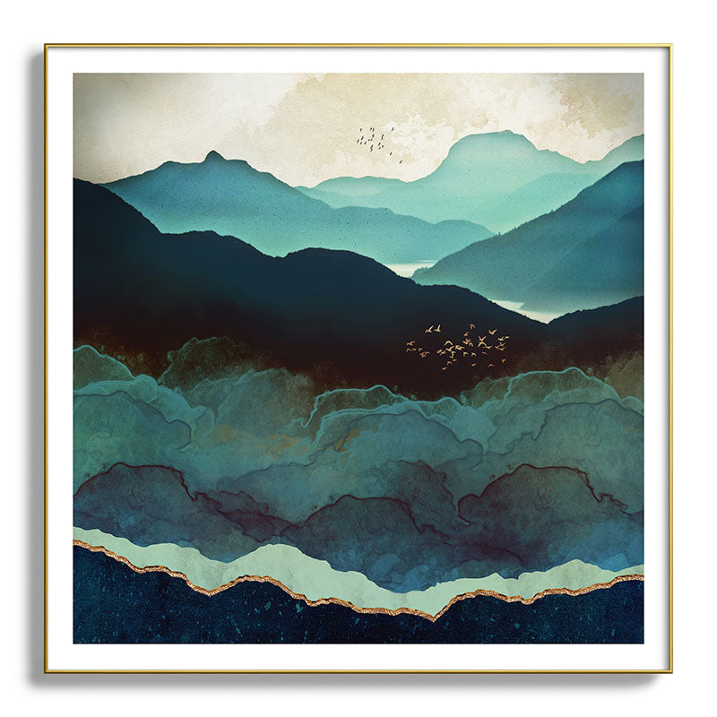 Indigo Mountains Framed Art Print Gallery Image 139