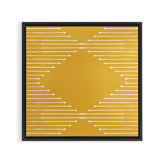 Geo (Yellow) Framed Canvas Print Gallery Image 1