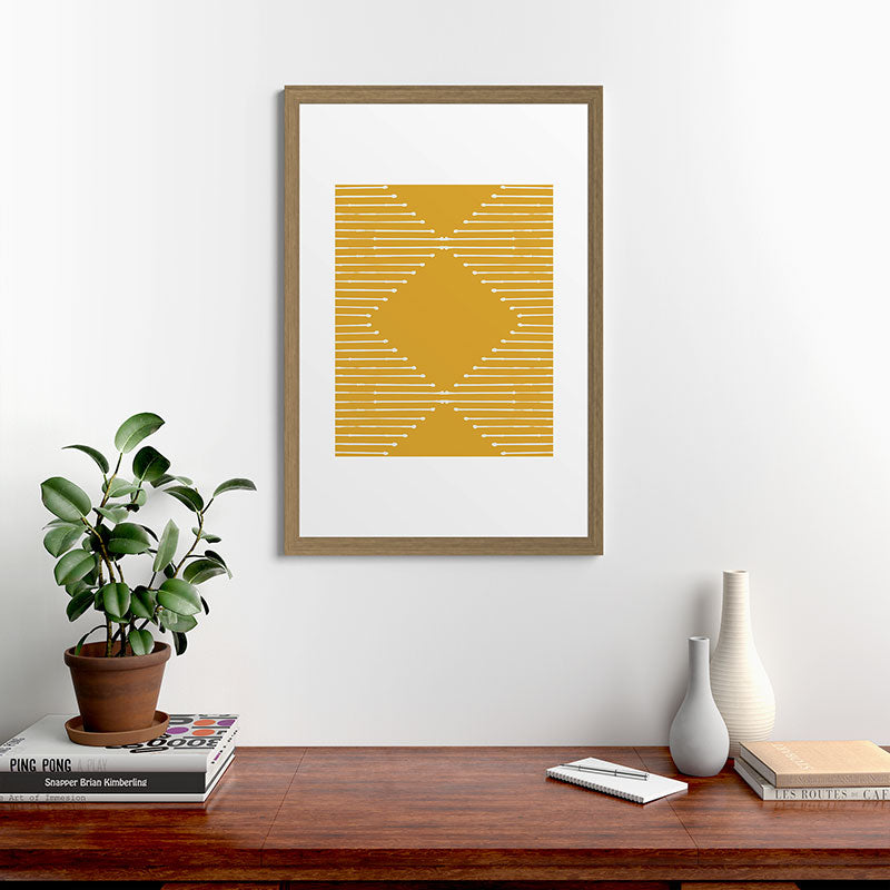 Geo (Yellow) Framed Art Print Gallery Image 24