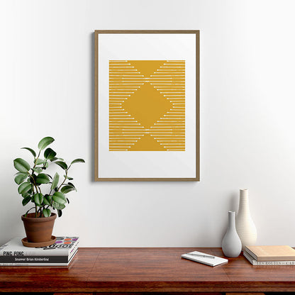 Geo (Yellow) Framed Art Print Gallery Image 8
