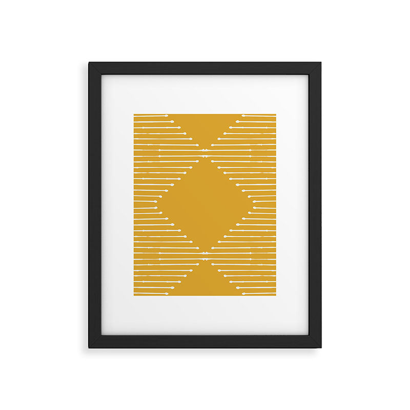Geo (Yellow) Framed Art Print Gallery Image 3