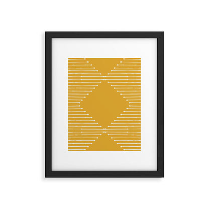 Geo (Yellow) Framed Art Print Gallery Image 4