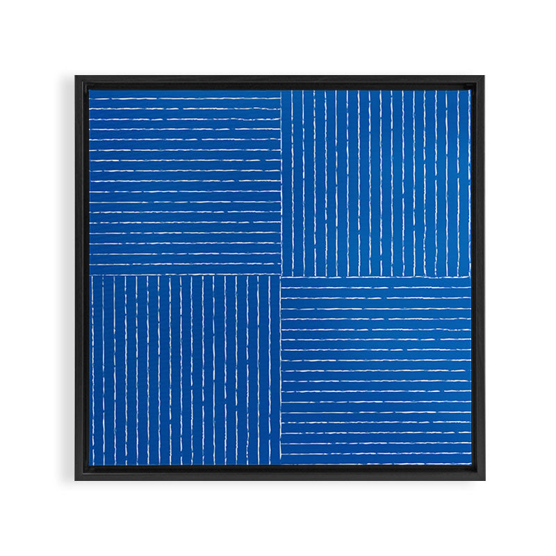 Lines III (Sapphire Blue) Framed Canvas Print Gallery Image 2