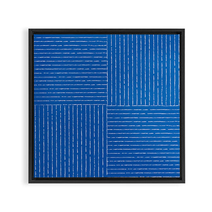 Lines III (Sapphire Blue) Framed Canvas Print Gallery Image 2