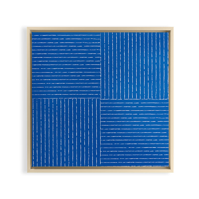 Lines III (Sapphire Blue) Framed Canvas Print Gallery Image 8