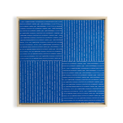 Lines III (Sapphire Blue) Framed Canvas Print Gallery Image 8