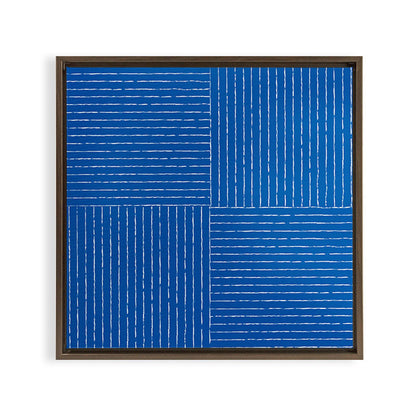 Lines III (Sapphire Blue) Framed Canvas Print Gallery Image 4
