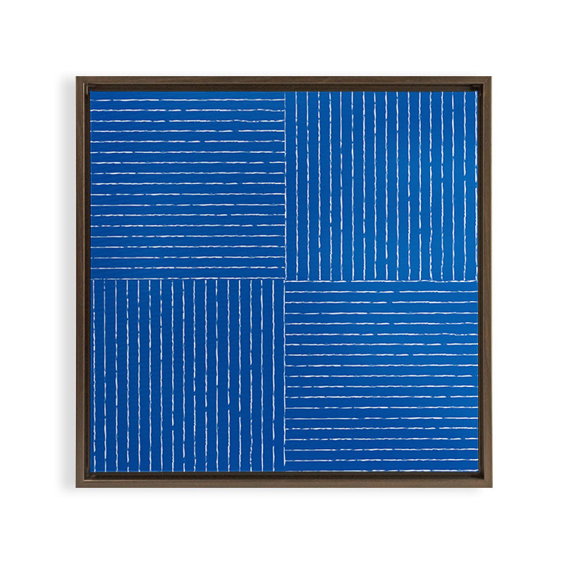 Lines III (Sapphire Blue) Framed Canvas Print Gallery Image 5