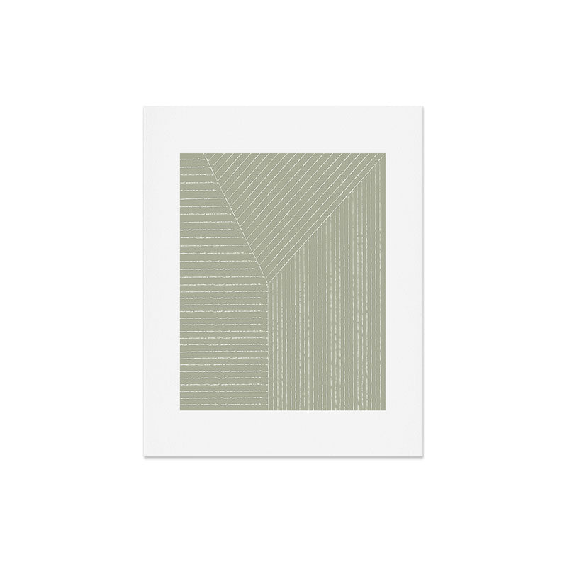 Lines (Linen Sage) Art Print Gallery Image 3