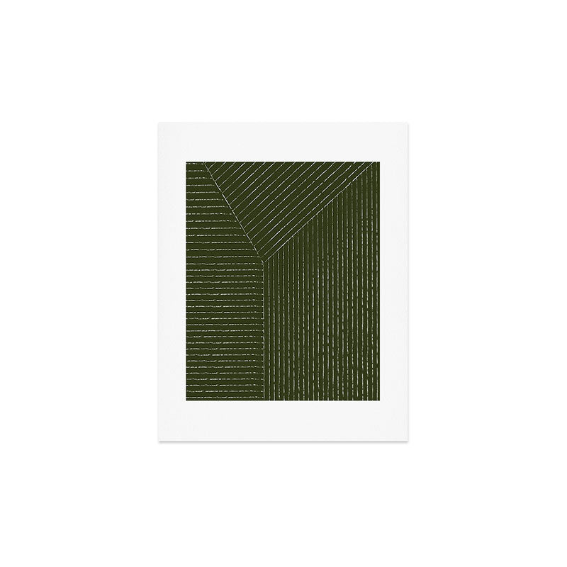 Lines (Olive Green) Art Print Gallery Image 2