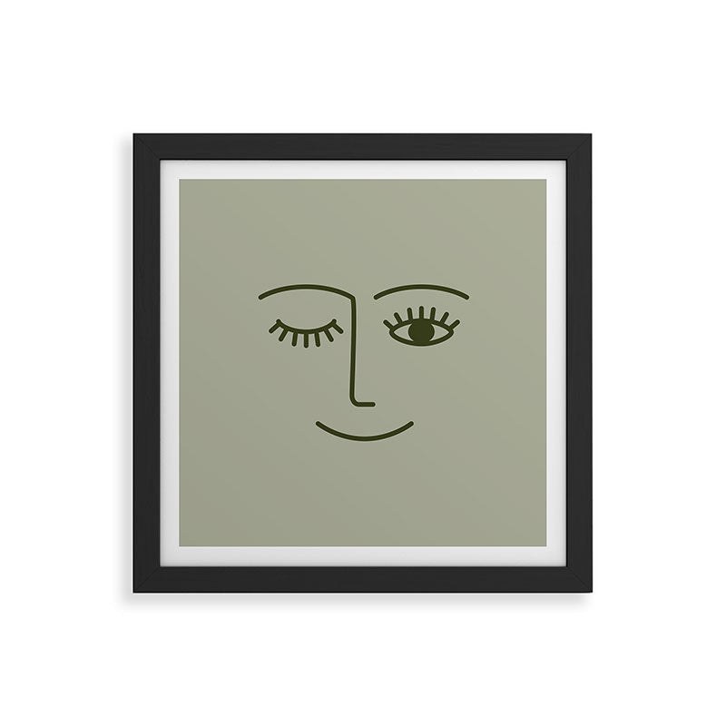 Wink (Green) Framed Art Print Gallery Image 14