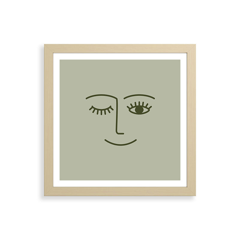 Wink (Green) Framed Art Print Gallery Image 20
