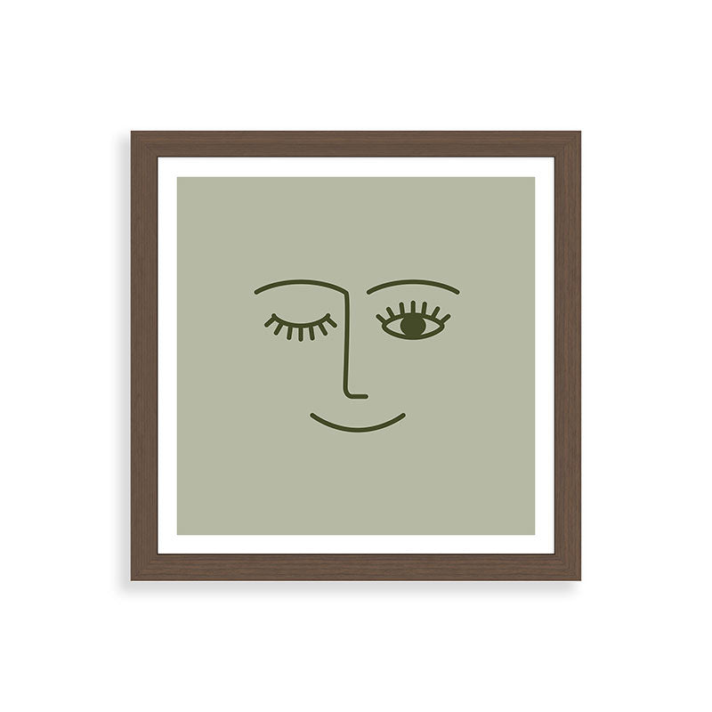 Wink (Green) Framed Art Print Gallery Image 17