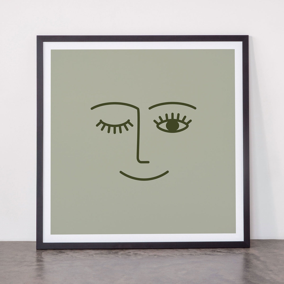 Wink (Green) Framed Art Print Gallery Image 15