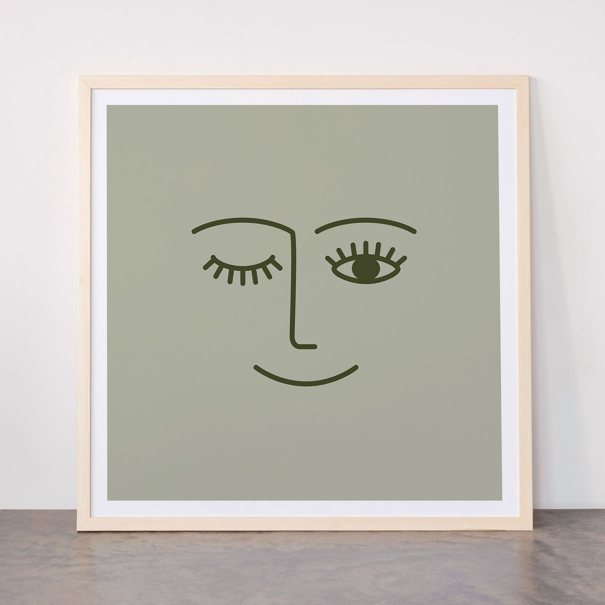 Wink (Green) Framed Art Print Gallery Image 21