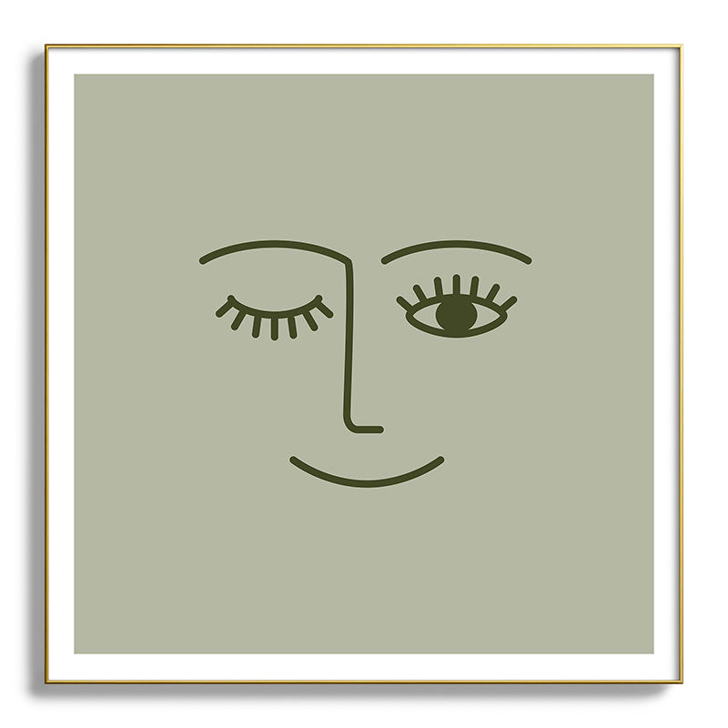 Wink (Green) Framed Art Print Gallery Image 38