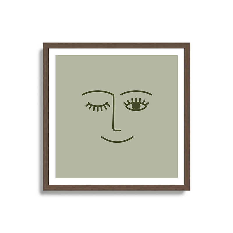 Wink (Green) Framed Art Print Gallery Image 5