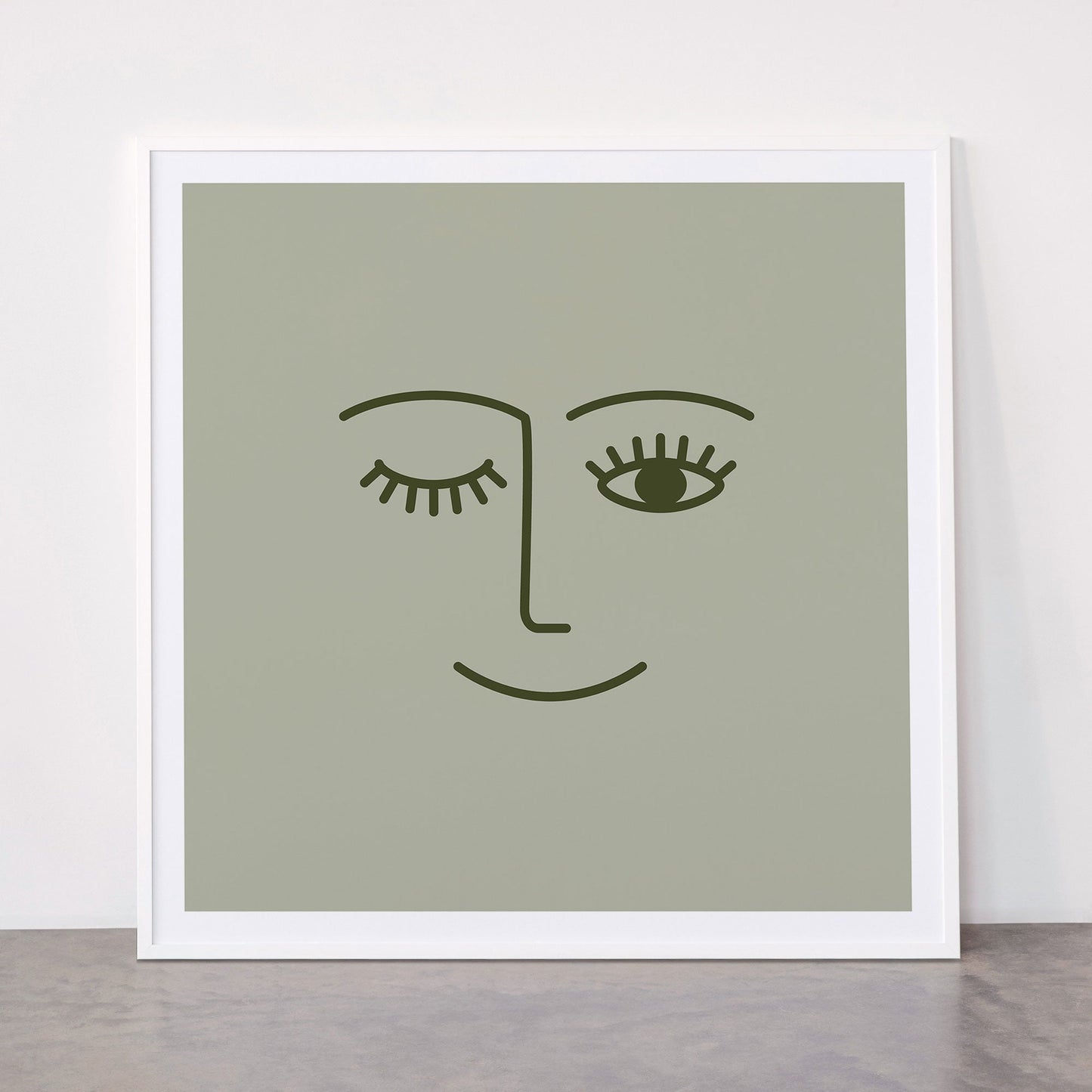 Wink (Green) Framed Art Print Gallery Image 12