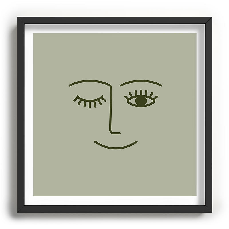 Wink (Green) Framed Art Print Gallery Image 26