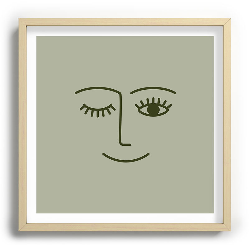 Wink (Green) Framed Art Print Gallery Image 30
