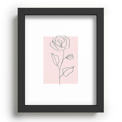 Botanical Line Art, Line Rose, Pink Wall Art, Minimalist Modern Art by Synplus Framed Art Print Gallery Image 57