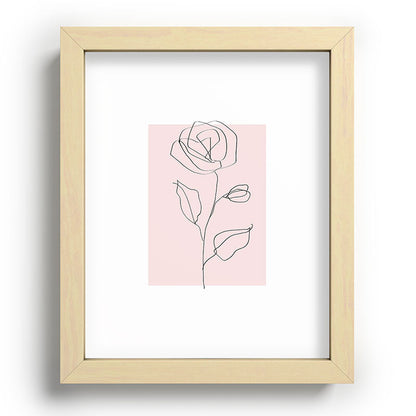 Botanical Line Art, Line Rose, Pink Wall Art, Minimalist Modern Art by Synplus Framed Art Print Gallery Image 69