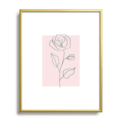 Botanical Line Art, Line Rose, Pink Wall Art, Minimalist Modern Art by Synplus Framed Art Print Gallery Image 88