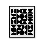 Mid Century Modern Geometric 04 Black Framed Canvas Print Gallery Image 1